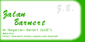 zalan barnert business card